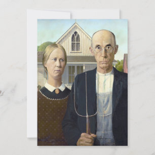 American Gothic - Tarjeta de Bella Artes Grant Woo