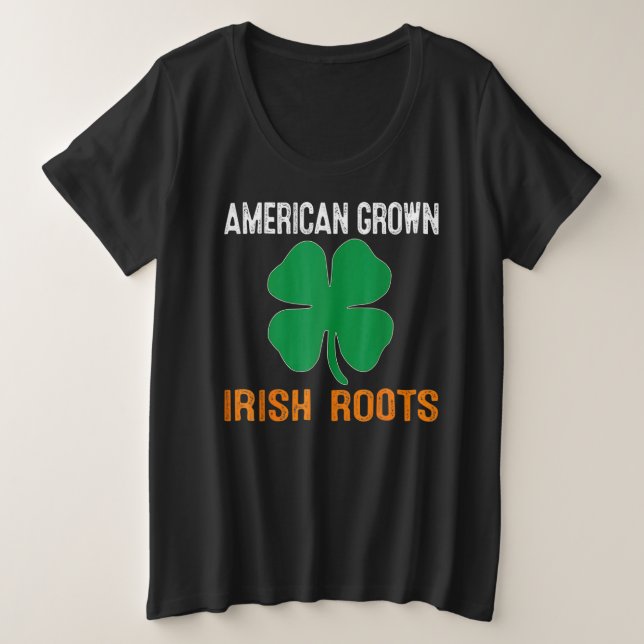 American Grown Irish Roots Flag Ireland ST PATRICK (Anverso del diseño)