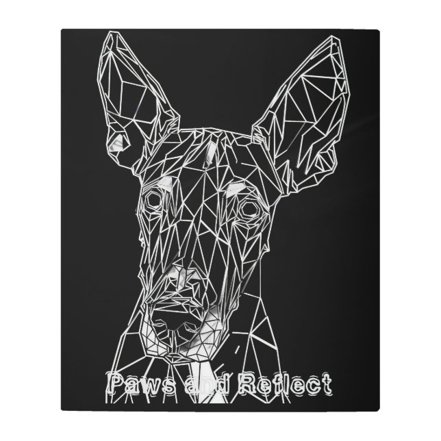 American Hairless Terrier Resumen Arte Fractal (Anverso)