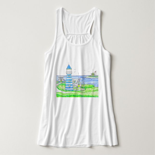 Americana Lighthouse Tank Top (Diseño del anverso)