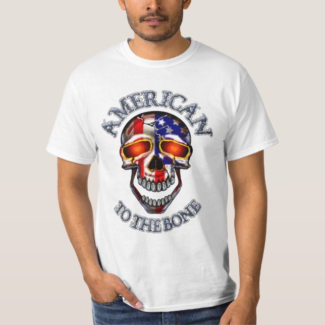 Americano 2 la camiseta del hueso (Anverso)