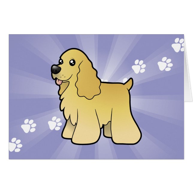 Americano cocker spaniel del dibujo animado (Anverso (Horizontal))