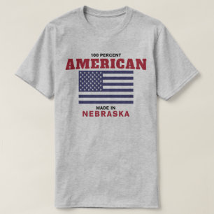 Americano del 100 por ciento hecho en la camiseta