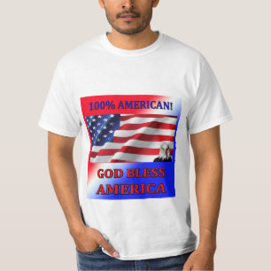 Americano-Dios 100% bendice la camiseta de los