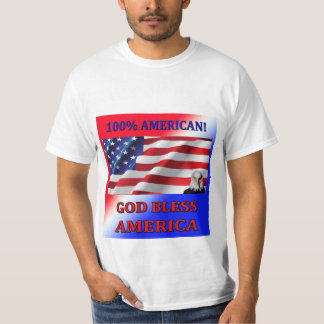 Americano-Dios 100% bendice la camiseta de los