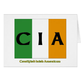 Americano irlandés certificado Cia