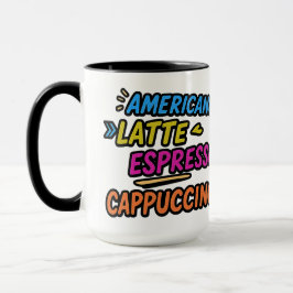 Americano Latte Espresso Cappuccino Taza de Café D