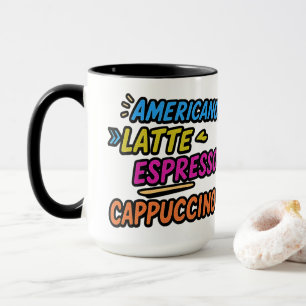 Americano Latte Espresso Cappuccino Taza de Café D