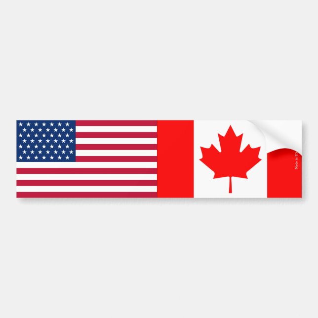 Americano y canadiense señala a la pegatina para (Frente)