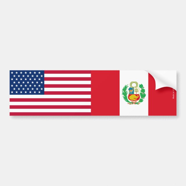 Americano y los Peruvian señala a la pegatina para (Frente)