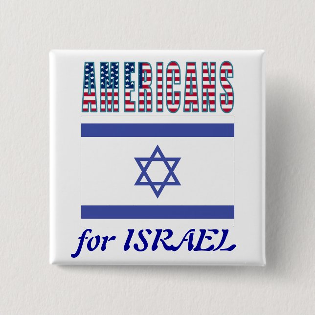 Americanos para el botón de Israel (Anverso)
