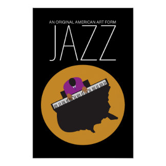 AmeriJazz Poster negro brillante