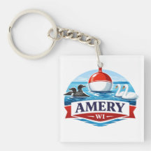 Amery Wisconsin Lake Life Recuerdo - Llavero