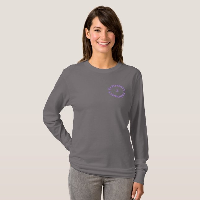 Amethyst Birthstone - Camiseta de Febrero (Anverso completo)
