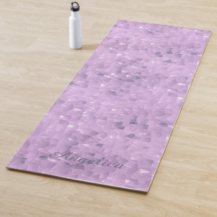Amethyst Crystal Look Lilac Morple Yoga Mat