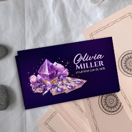 Amethyst Crystals y tarjetas Tarot / Oracle