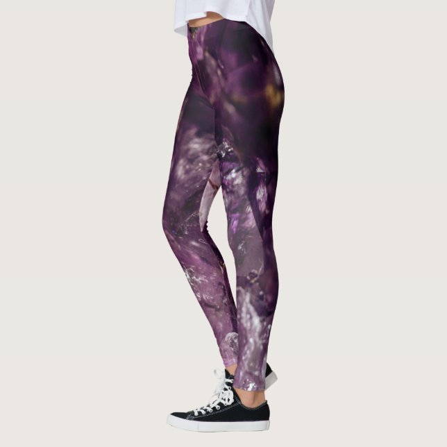 Amethyst Crystals Yoga Energy Leggings (Izquierda)
