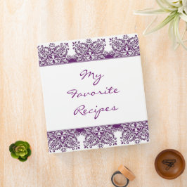 Amethyst Damask Recipe Binder