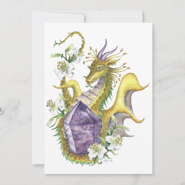 Amethyst Dragon - Tarjeta de saludo (Anverso)