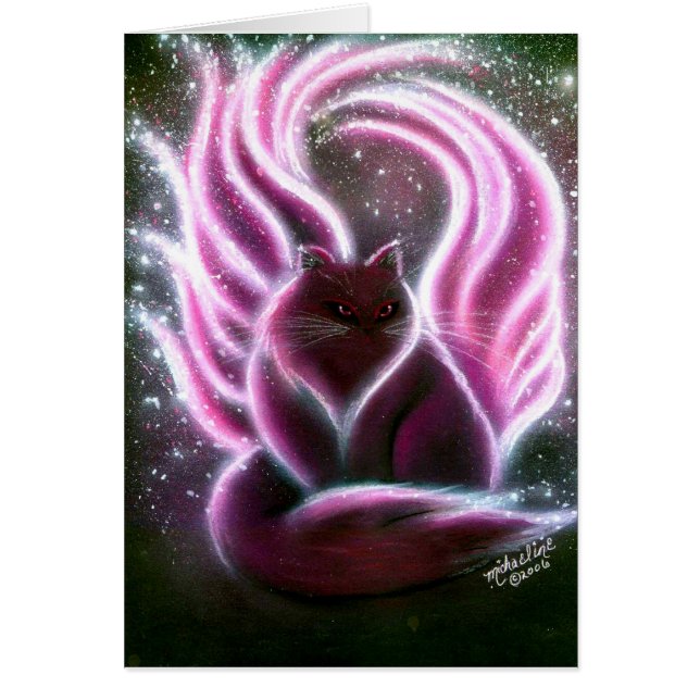 Amethyst Fairy Cat Card (Frente)