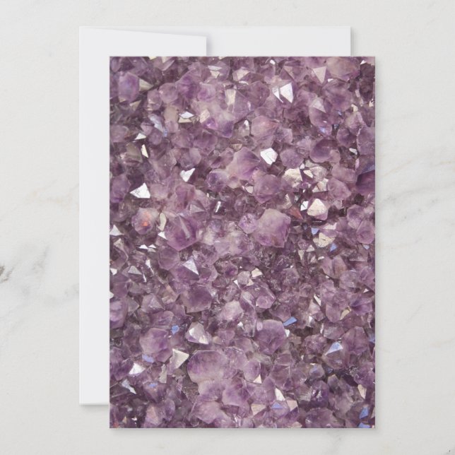 Amethyst Semi Precious Stone Invitación (Anverso)