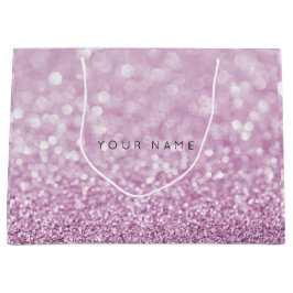 Amethyst White Plum Purpurina Favor Bolsa de Regal