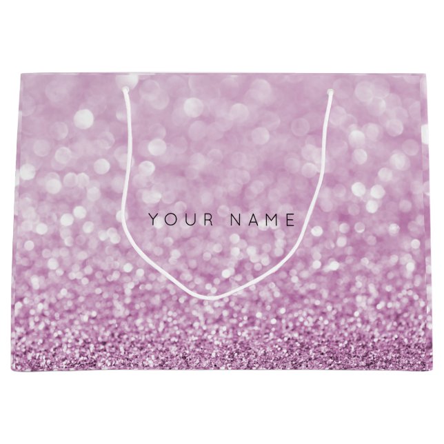 Amethyst White Plum Purpurina Favor Bolsa de Regal (Anverso)