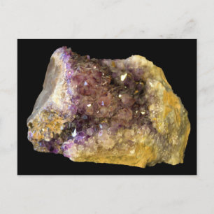 Ametismo en postal de fondo negro