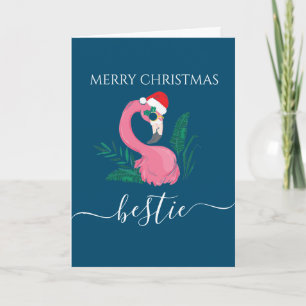 Amiga Tarjeta de flamenco de la fiesta de Navidad