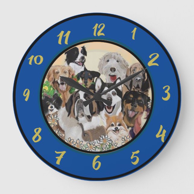 Amigable, Feliz Paquete de Perros Deseos de Reloj  (Anverso)