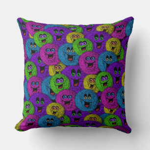 Amigables Fuzzles Criaturas Cutas Cojín decorativo