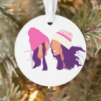 Amigas de Invierno • Adorno Navideño de Acrílico