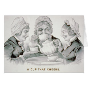 Amigas de la fiesta de té vintage, una taza que an