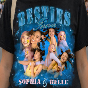 Amigas Lindas Camiseta Retro Y2K Azul 90s Bootleg