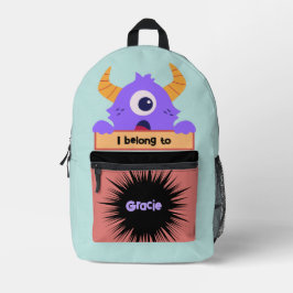 Amigo de Bolsa Monstruo Morado Lindo Personalizado