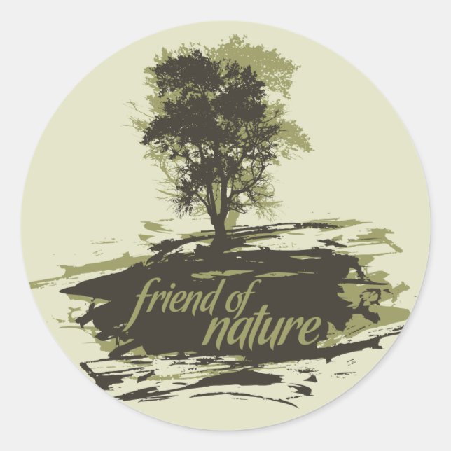 Amigo De La Naturaleza pegatina (Anverso)