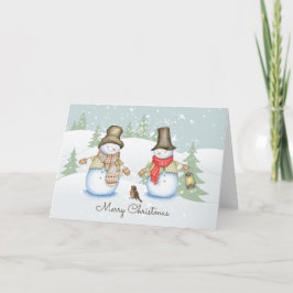 Amigo de muñeco de nieve Pájaro Feliz Navidad Cute