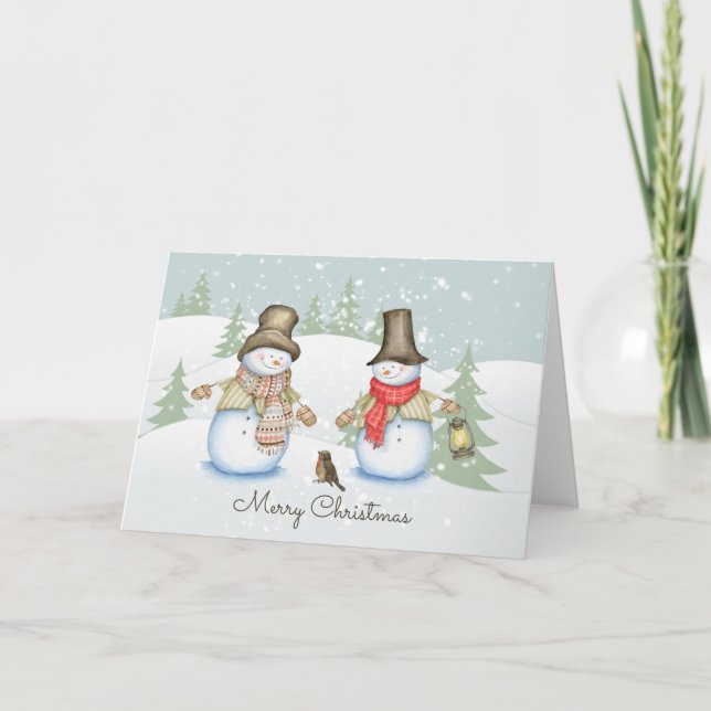 Amigo de muñeco de nieve Pájaro Feliz Navidad Cute (Anverso)