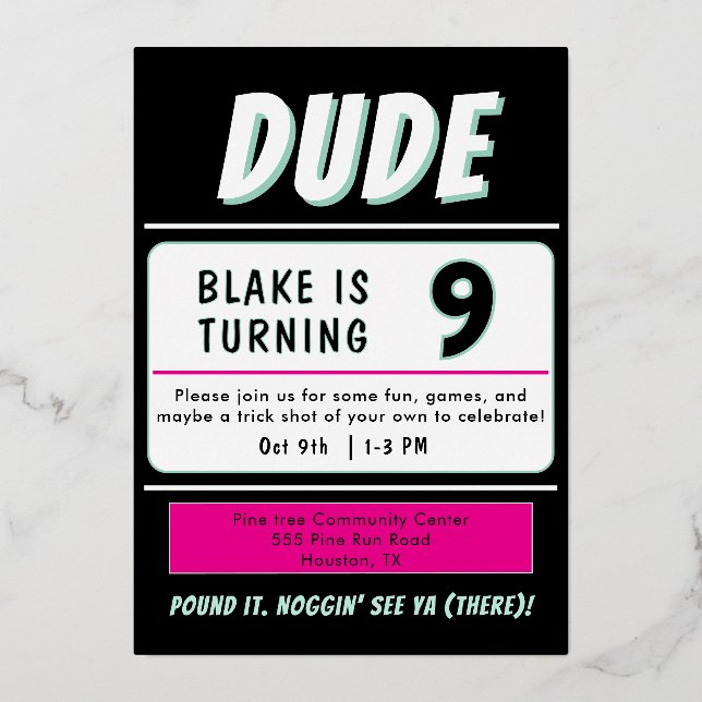 Amigo Invitación de cumpleaños inspirada (Anverso)