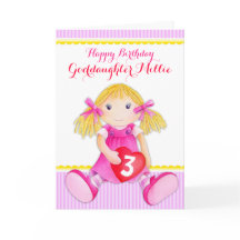 Amigo lindo hijita rag muñeca de edad tarjeta de c