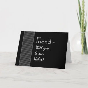 Amigo ¿Serás nuestro ujier de la invitación de bod