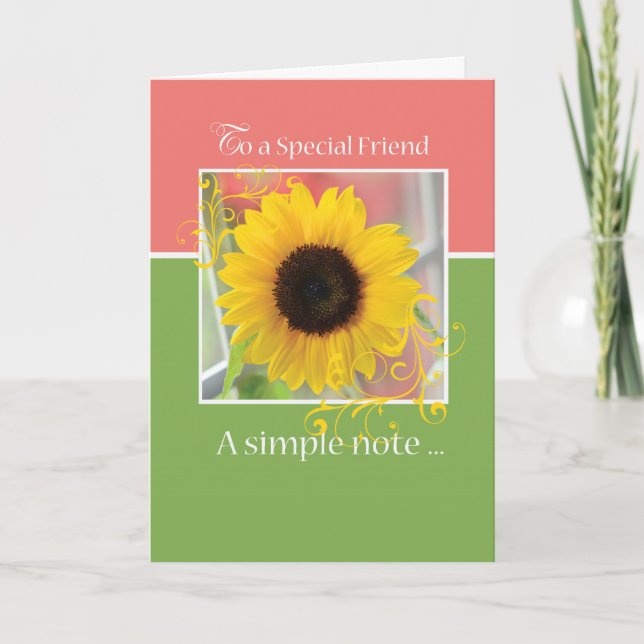 Amigo, sólo una nota girasol (Anverso)