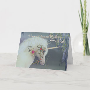 Amigo Unicornio Tarjeta de Cumpleaños Magnífica