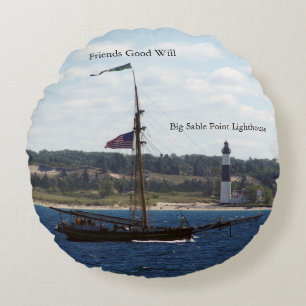 Amigos Buena Voluntad y almohada redonda de luz gr