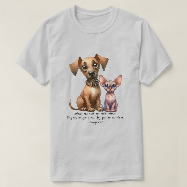Amigos - Camiseta de animales (Diseño del anverso)