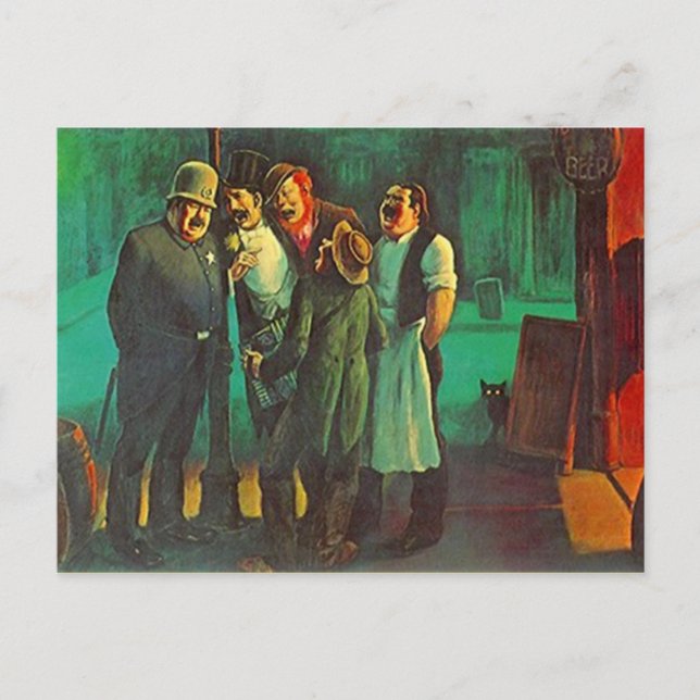 AMIGOS DE BOWERY EN UNA ANTIGUA TARJETA DE POSTAL  (Anverso)