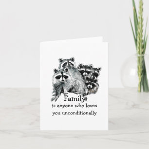 Amigos de familia Raccoon aman citar arte animal
