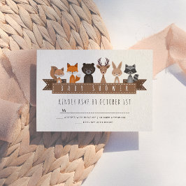 Amigos de Forest Woodland Baby Shower RSVP