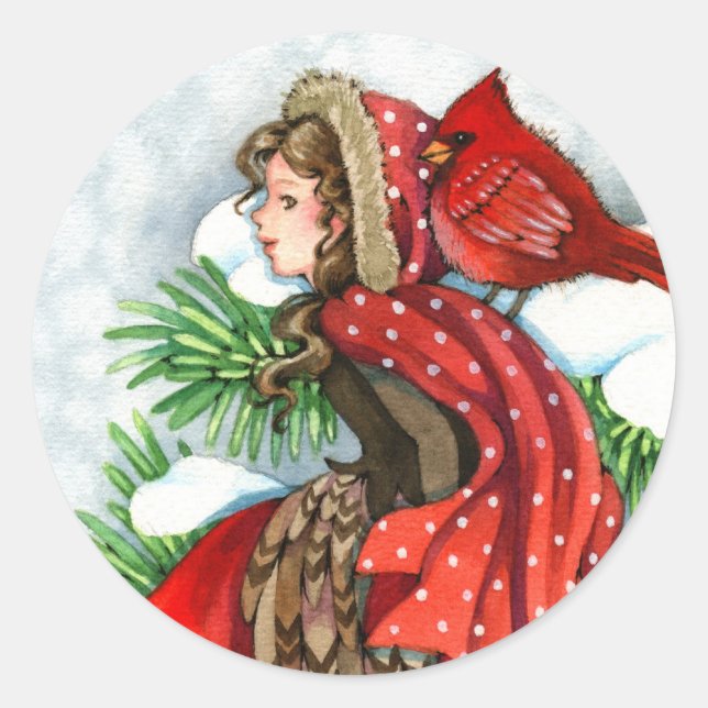 Amigos de invierno - Pegatinas del Cardenal Chica  (Anverso)