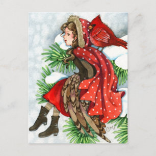 Amigos de invierno - Postales del cardenal Chica d